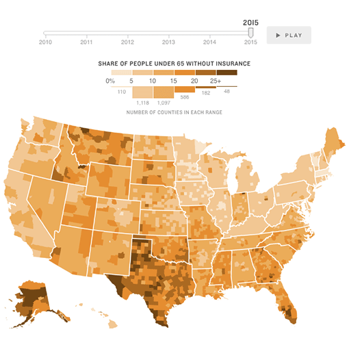 Maps Show A Dramatic Rise In Health Insurance Coverage Under ACA